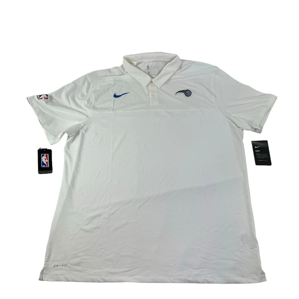 Nike Orlando Magic White Dri-Fit Mens Polo Shirt 2XL XXL NWT 940846-100